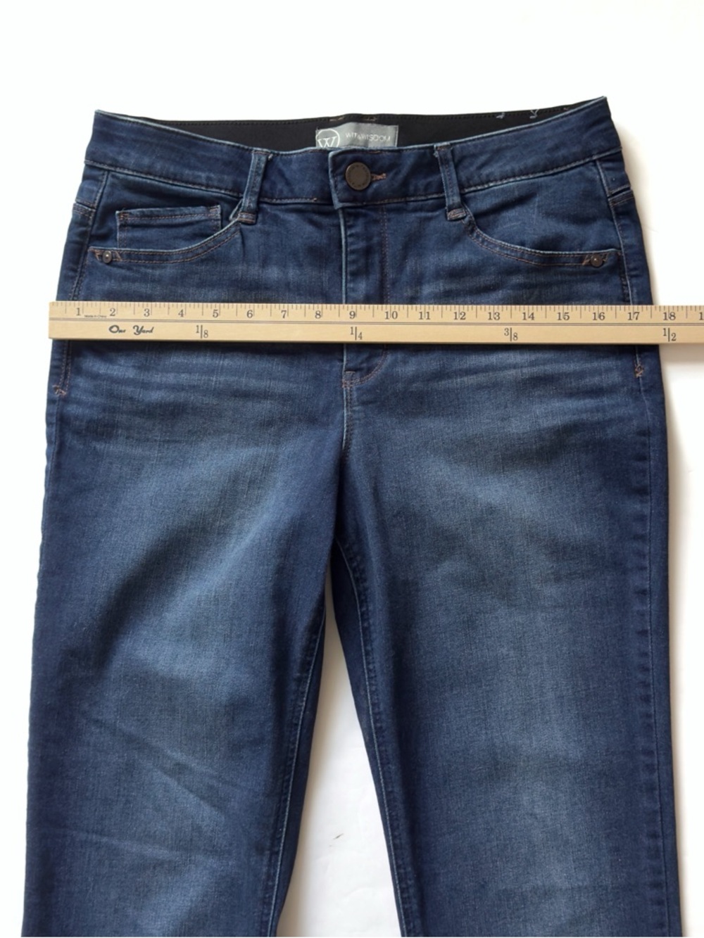 Wit & Wisdom Dark Blue Boot Cut Jeans - Picture 10 of 12
